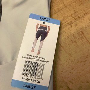 Active Life Women's Color Block with mesh Leggings -Size Large- Multi-Colored